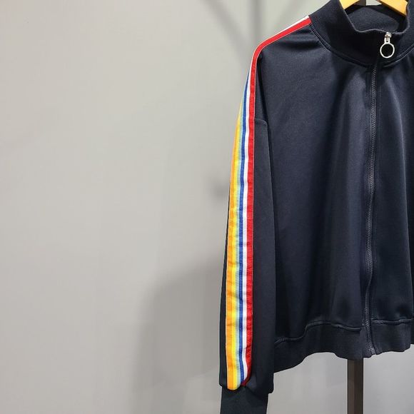 Lili Sport Rainbow 🌈 Sleeves Bomber Jacket - Picture 4 of 7